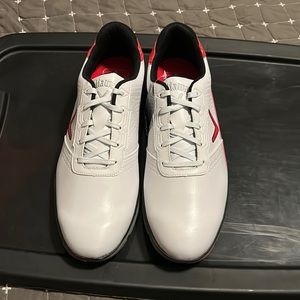 NWT Callaway golf shoes; white, red and black